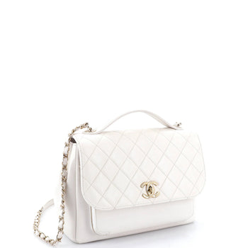 Chanel Business Affinity Flap Bag Quilted Caviar Large