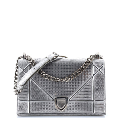 Christian Dior Diorama Flap Bag Cannage Embossed Calfskin Medium