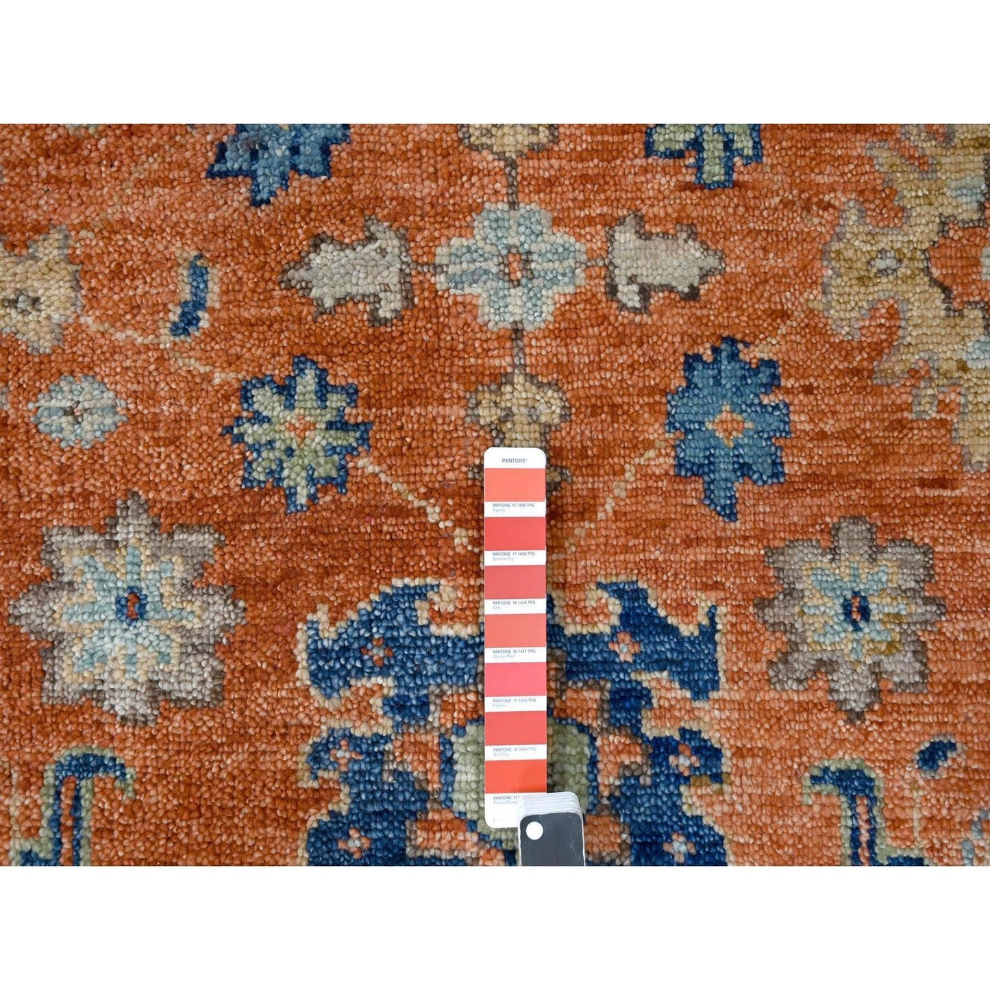 9'10"X14' Rust Orange Mahal Design Wool Hand Knotted Oriental Rug