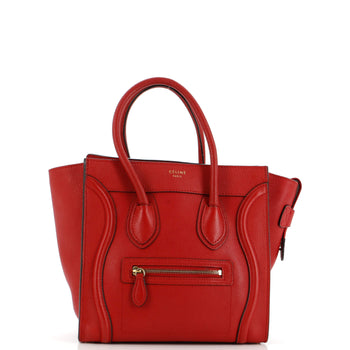 Celine Luggage Bag Grainy Leather Micro