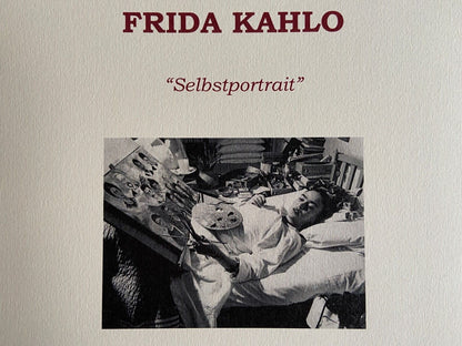 Frida Kahlo 'Self-Portrait' Lithograph Numbered Signed Coa