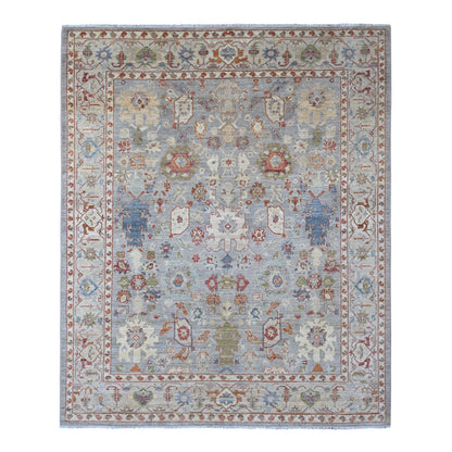 8'X9'8" Gray Ziegler Mahal Revival Hand Knotted Pure Wool Oriental Rug