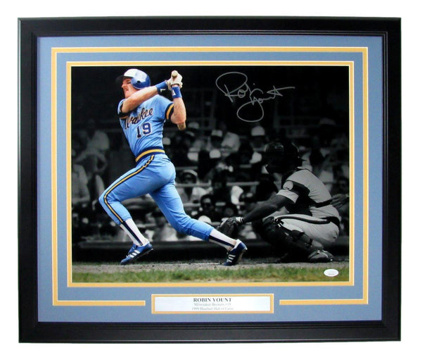 Robin Yount Hof Autographed 16X20 Photo Milwaukee