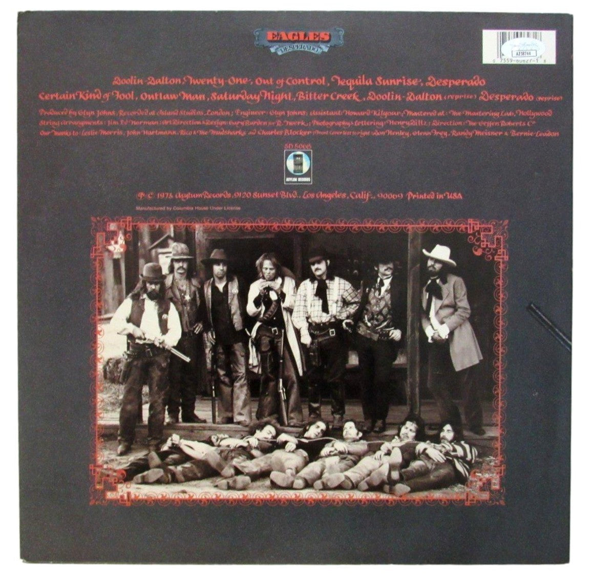 Henry Diltz Photographer Signed/ Auto Eagles Desperado Album Vinyl LP JSA 201224
