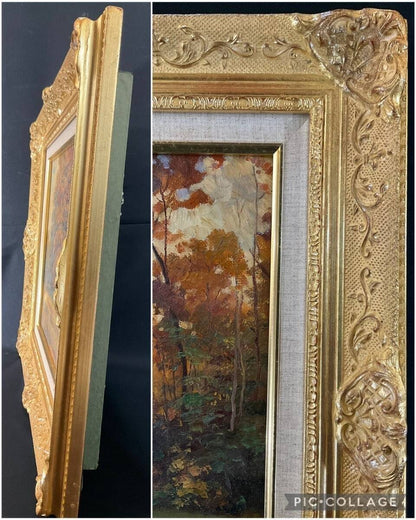 Alexander Alexiev A Hoffart (Bulgaria) 1991 Original Oil Painting Autumn Signed