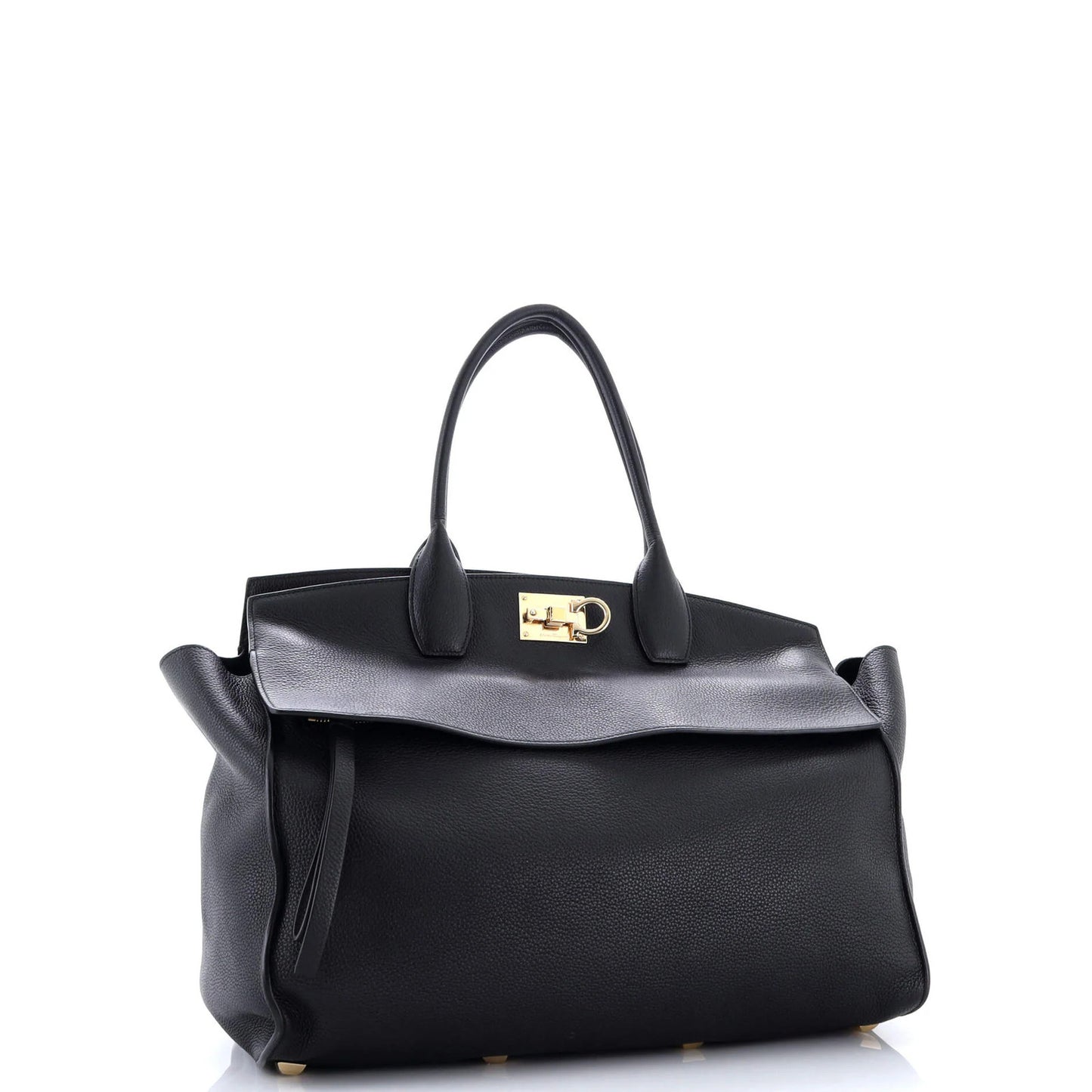 Salvatore Ferragamo Studio Soft Satchel Leather Large