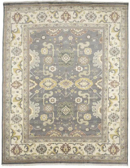 Handmade Floral Oushak Chobi 9'5X12'0 Ft Oriental