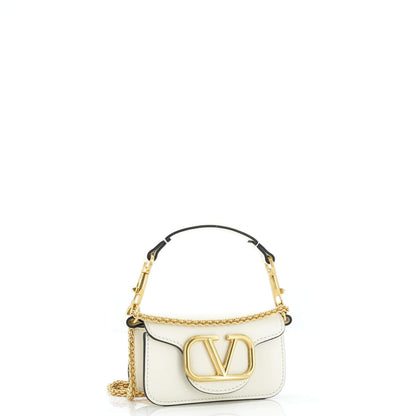 Valentino Garavani Vlogo Loco Flap Shoulder Bag Leather Mini