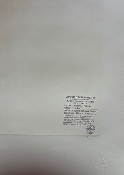 Achille Perilli Engraving Hand Signed Numbered