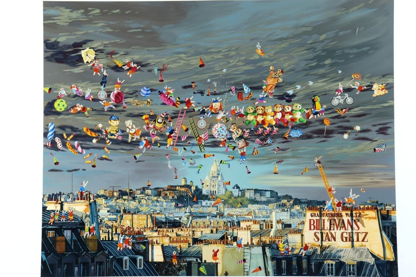 Hiro Yamagata "Toy Story" Hand Signed Silkscreen Print W/ Frame 56X71Cm