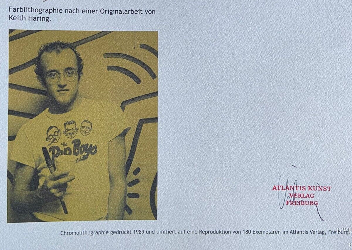 Keith Haring Lithograph Coa Signed In Pen Numbered In Pencil Certified
