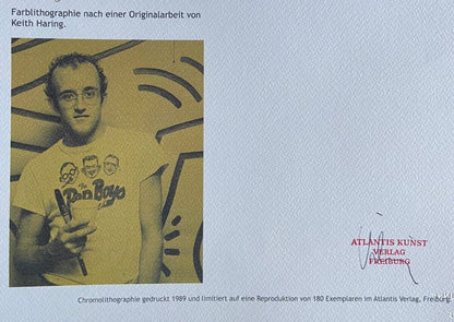 Keith Haring Lithograph Coa Signed In Pen Numbered In Pencil Certified