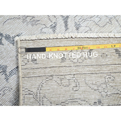 2'2"X9' Link White Fragment Vintage Zoroastrian Tebraz Runner Oriental Rug