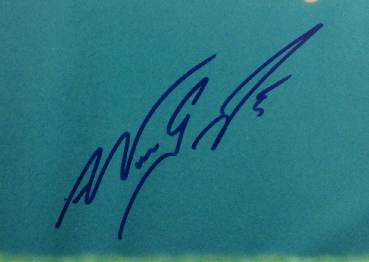 Nomar Garciaparra Autographed 16X20 Photo Boston