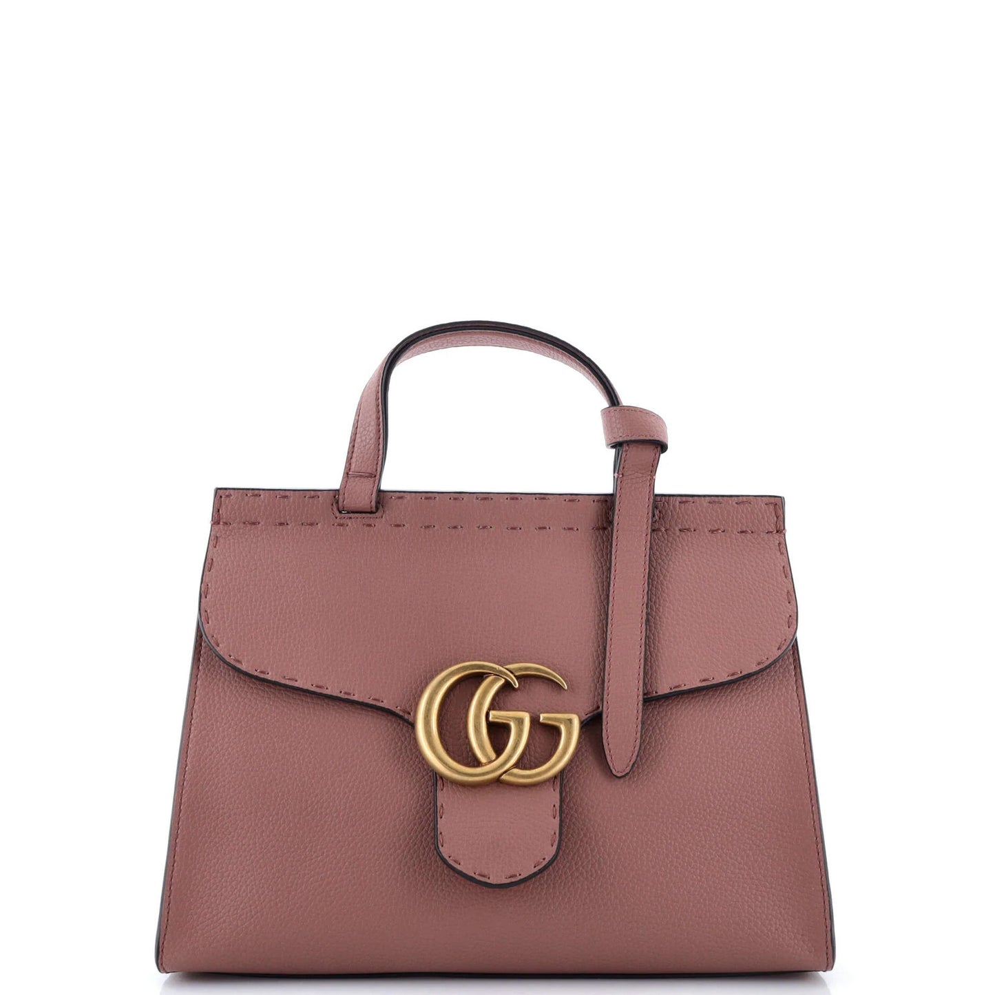Gucci Gg Marmont Top Handle Bag Leather Small