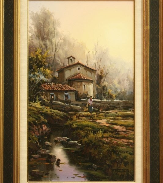 Oil Painting M6 Signed Canvas Landscape Spanish Fermin Colomer Valls