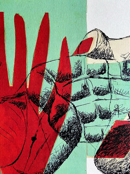 Le Corbusier Lithograph "Hand And Stone" Hand Numbered Coa Signature