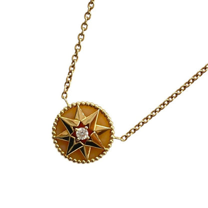 Christian Dior Rose Des Vents 1P Diamond Necklace Au750