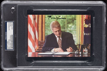 Bill Clinton Signed Oval Office Postcard Psa/Dna
