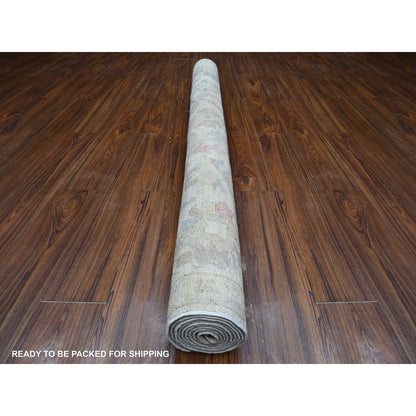 5'9"X8'9" White Afghan Angora Oushak Tribal Floral Design Oriental Rug