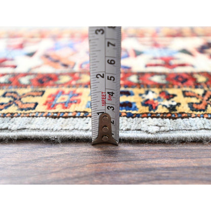 6'X6' Gray Afghan Super Kazak Wool Hand Knotted Oriental Square Rug