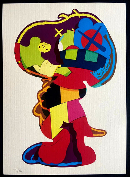 Kaws Lithograph Mori Art Museum Coa Numbered In