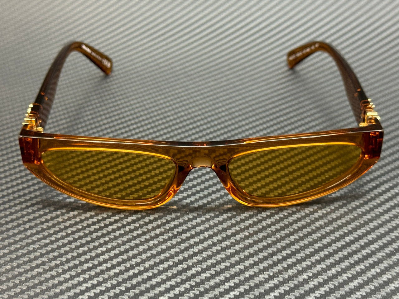 MIU MU 07ZS 15T0B7 Caramel Transparent Yellow Women's 56 mm Sunglasses
