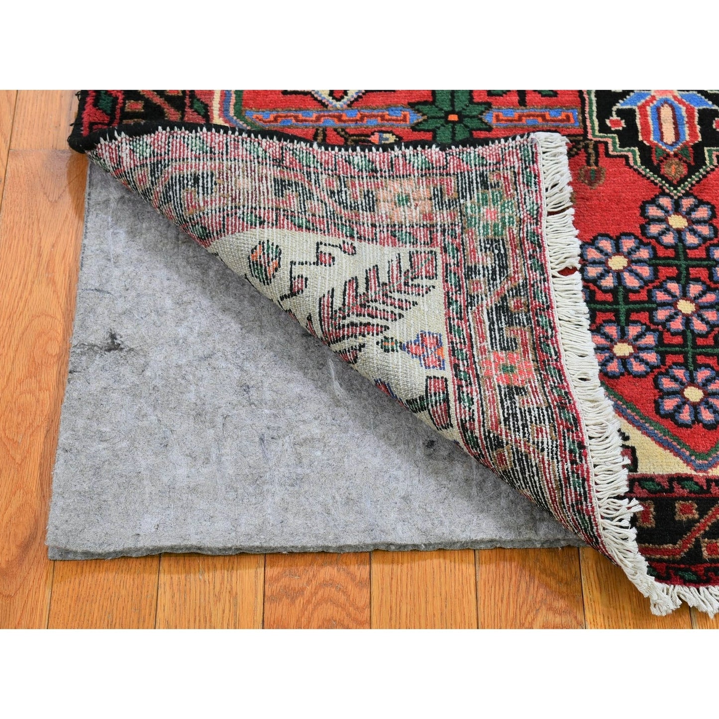 3'8"X5'3" Vintage Farsian Amadan Exc Cond Tribal Design Wool Handmade Rug