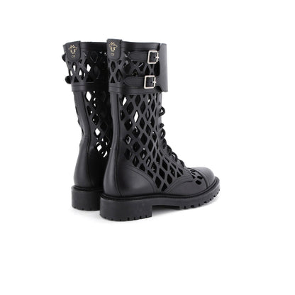 Christian Dior Women'S D-Trap Cut-Out Ankle Boots Leather