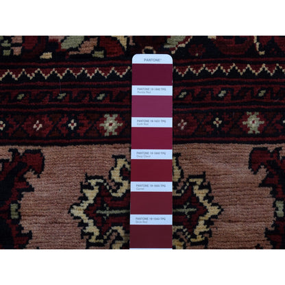 2'10"x18'10" Red Afghan Khamyab Shiny Wool Hand Knotted XL Runner Rug