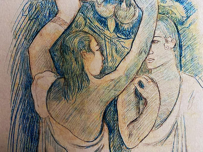 Paul Gauguin Lithograph 1960 Coa Signed Numbered -Egon Schiele