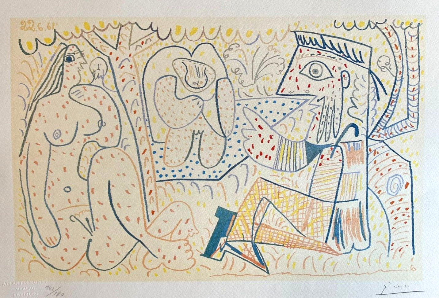 Pablo Picasso (Lithograph Signed Coa) Numbered In Pencil Limited