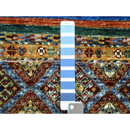 2'X3'2" Colorful Hand Knotted Afghan Super Kazak Ghazni Wool Mat Rug