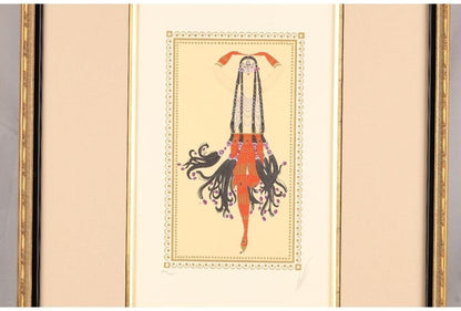 Erte "Scheherazade" Embossed Color Serigraph Silkscreen Hand Signed Framed