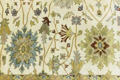 Hand-Knotted Vintage Style Floral Peshawar Osh