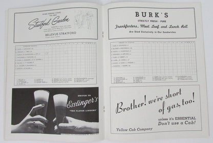 1943 Baseball All-Star Game Program Vintage Rare