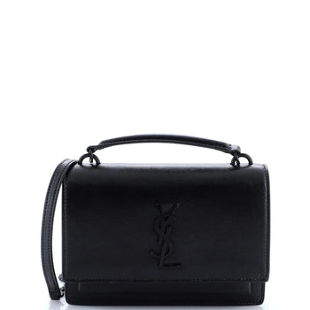 Saint Laurent Sunset Top Handle Chain Wallet Leather
