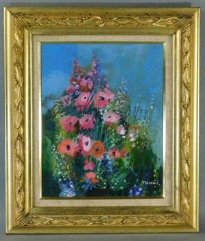 Monique Journod Frence Original Painting Oil On Canvas Signed Framed Still Life