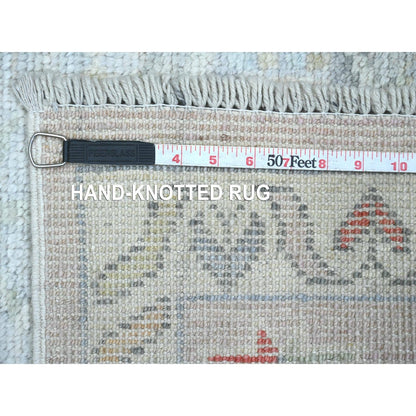 3'1"X10' Pink Anatolian Village Inspired All Wool Hand Knotted Runner Rug