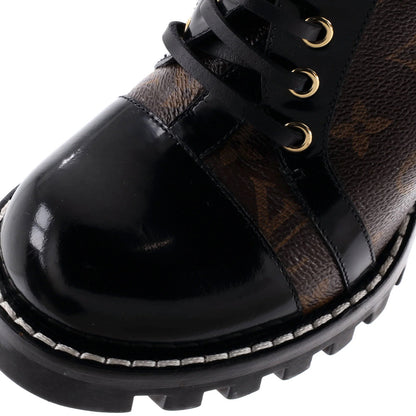 Louis Vuitton Women'S Star Trail Ankle Boots Monogram Canvas With Patent
