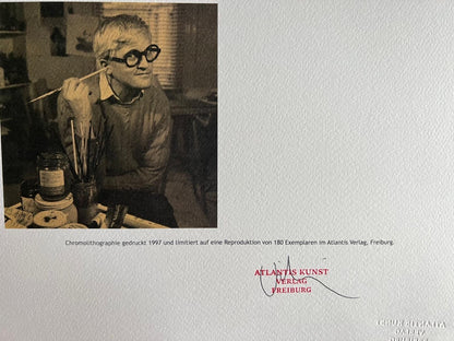 David Hockney Lithograph Coa Signed (Hand-Numbered Limited)