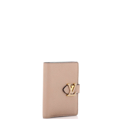 Louis Vuitton Lv Vertical Wallet Taurillion Leather Compact