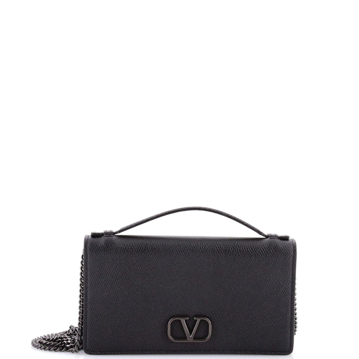 Valentino Garavani Vlogo Signature Wallet On Chain Leather