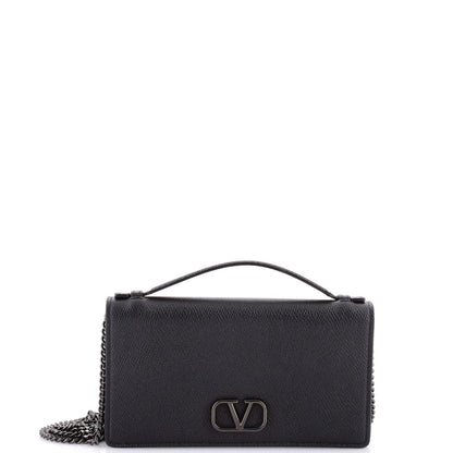 Valentino Garavani Vlogo Signature Wallet On Chain Leather