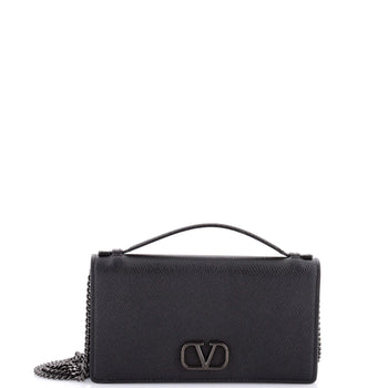 Valentino Garavani Vlogo Signature Wallet On Chain Leather