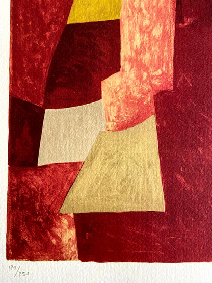 Serge Poliakoff Lithograph Moma Museum Coa Signed Op Numbered In Pencil Crayon