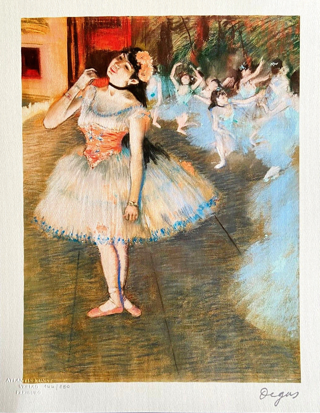 Edgar Degas Lithograph From An Coa Pastel, Hand Numbered
