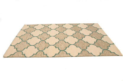 Multicolored Trellis Design 5X8 Hand-Tufted