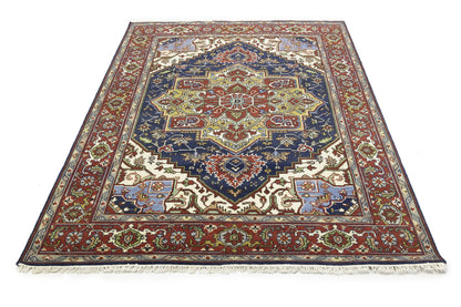 Geometric Heriz Serapi Oriental Rug Dining Room