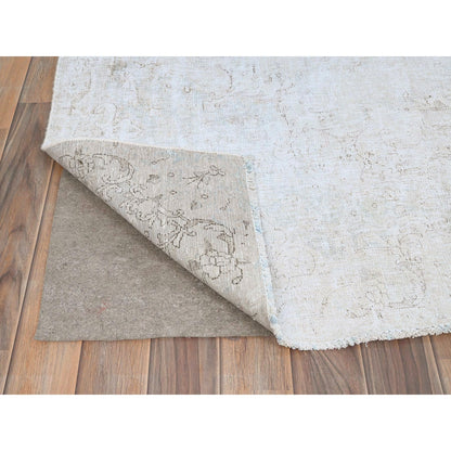8'2"X11'8" Blue Vintage Zoroastrian Karman 100% Wool Hand Knotted Rug